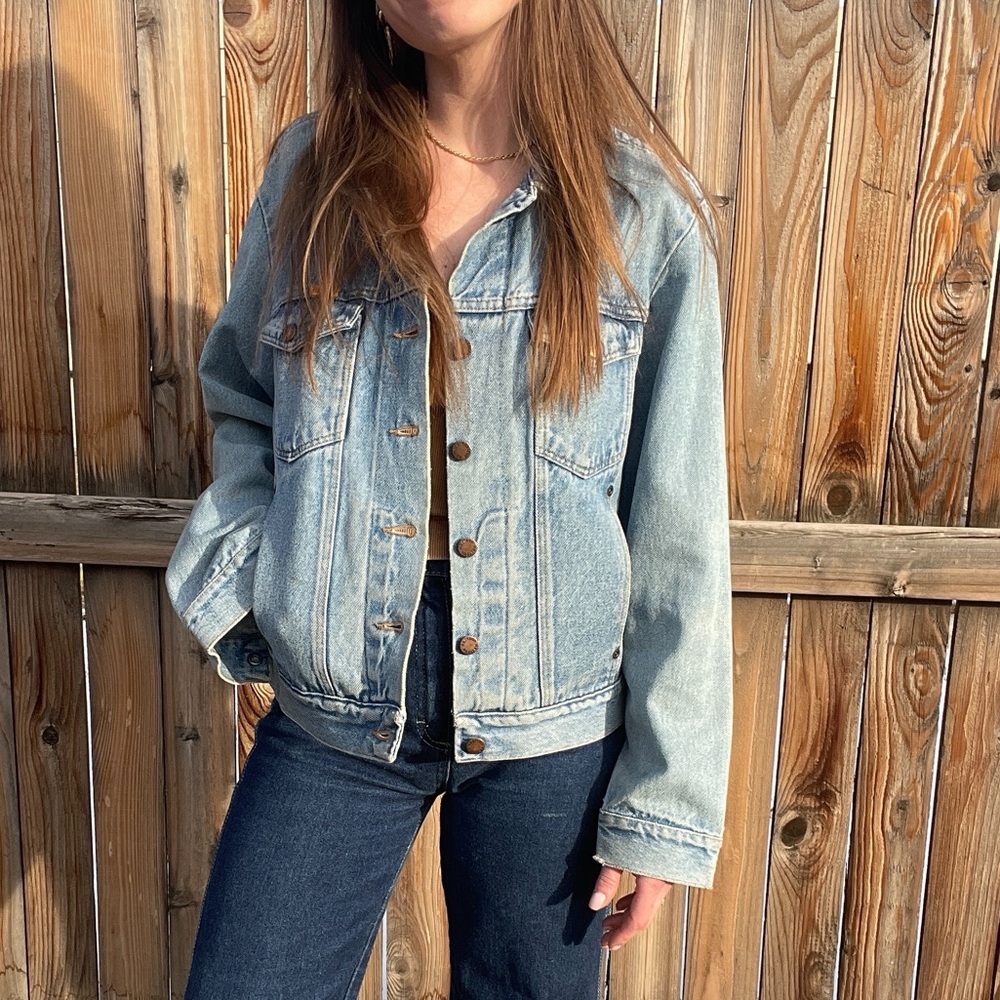 Vintage Rustler denim Jean jacket size small/medium
